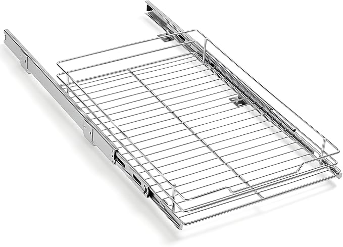 Pull Out Drawer Organizer for Kitchen Cabinets - 14”W x 21”D | Pull Out Cabinet Organizer, Slide Out Drawer for Kitchen Organizers and Storage, Heavy Duty 1 Tier Cabinet Pull Out Shelves - Image 8