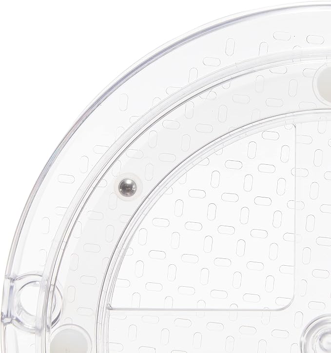Amazon Basics Clear Rotating Lazy Susan Turntable Organizer for Condiments, 9-Inch, 2-Pack - Image 5