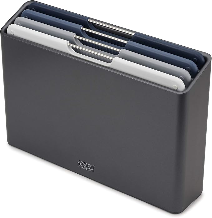Joseph Joseph Folio 4-Piece Colour coded Cutting Board Set, Slimline case for organized Kitchen storage, Graphite - Image 3