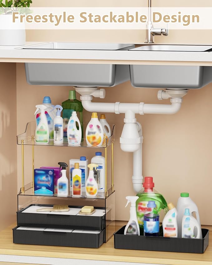 Anylady Bathroom Organizers and Storage, Makeup Organizer (Sturdy Durable Attractive), Ideal for Vanity, Countertop, Counter, Perfume, Skincare, Cabinet, Cosmetic, Dresser Organizer (deep black) - Image 6