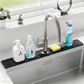 24 Inch Kitchen Sink Splash Guard, Sink Splash Guard Behind Faucet, Silicone Faucet Handle Drip Catcher Tray Mat for Kitchen, Bathroom Counter, Dark Gray, 23.6" x 4" by NSVNSV