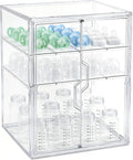 ERTIUANIO Baby Bottle Organizer for Countertop Cabinet Storage | 3 Tier Adjustable Clear Acrylic Station Container with 2 Removable Dividers for Vanity, Bathroom, Nursery, Gifts for New Mom by ERTIUANIO