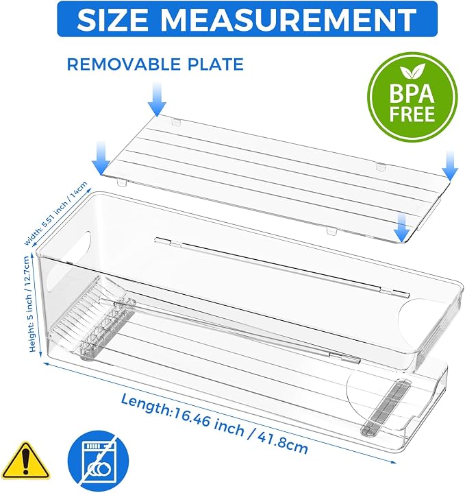 2 Packs FIFO Rolling Soda Can Organizer for Fridge, Holds 12 Cans | Pop Can Organizer for Drink Beer Seltzer Soda Can Dispenser for Refrigerator 11.15oz 12oz Can Holder Storage Pantry Container - Image 8
