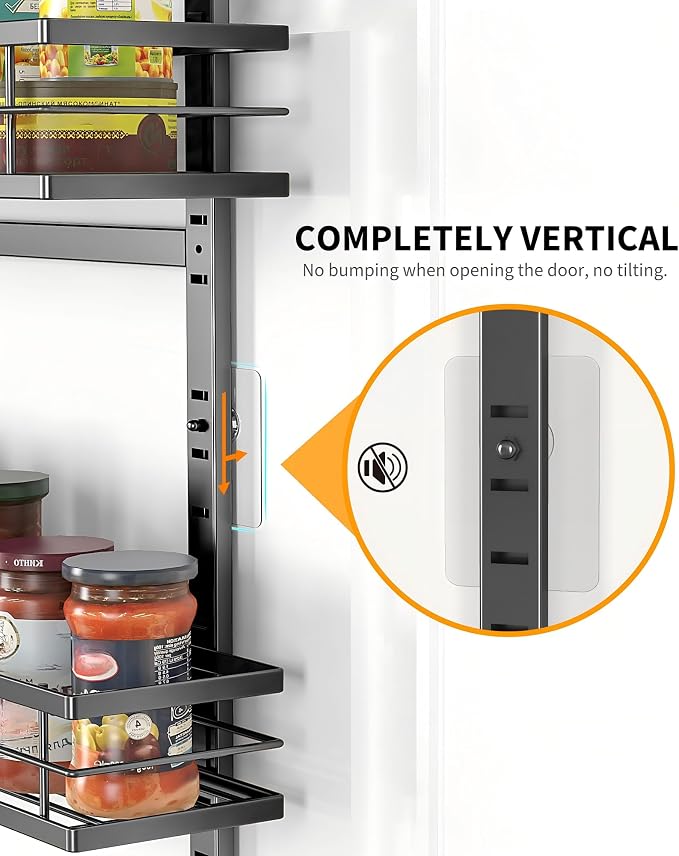 Moforoco White 9-Tier Over The Door Pantry Organizer, Pantry Organization And Storage, Metal Hanging Spice Rack Shelves Door, Home & Kitchen Essentials, Laundry Room Bathroom Organization - Image 6