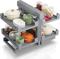 Blind Corner Cabinet Pull Out Organizer, Heavy-Duty Magic Corner Shelves with Soft Close, 2-Tier Full Extension Baskets for 13",14.1",15.3",16.9" Kitchen Cabinets, Left & Right Compatible by MUOLVSQ
