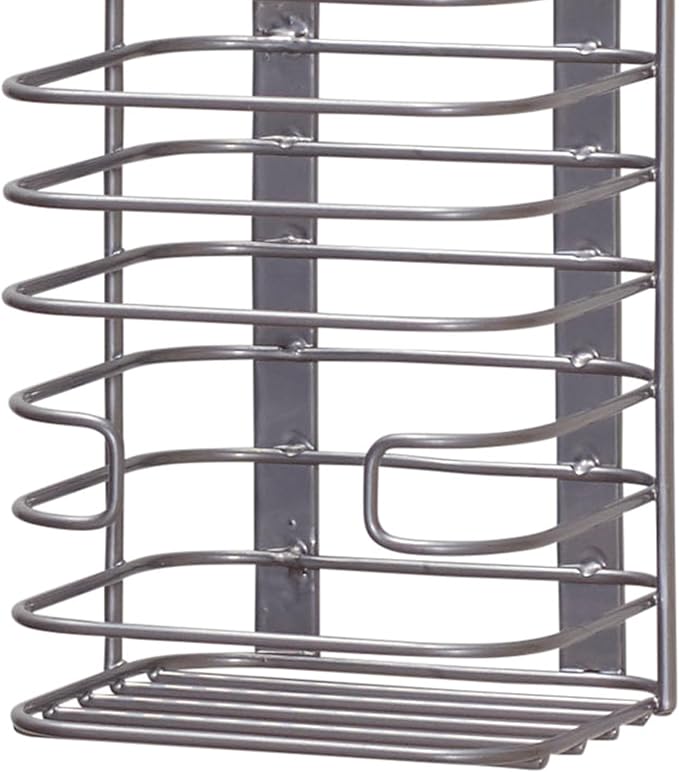 Household Essentials Satin Nickel Steel Door Basket - Image 3