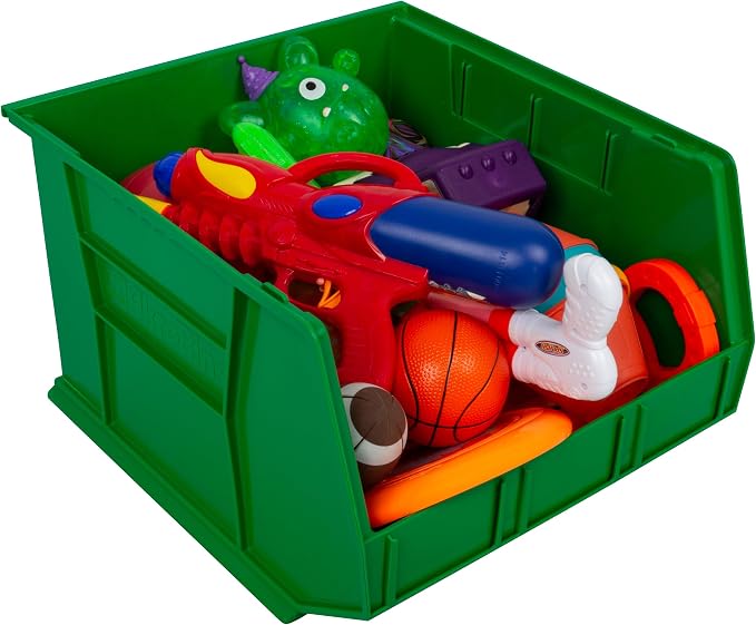 Akro-Mils 30270 AkroBins Plastic Storage Bins, 18"x16"x11", Green, 3-Pack | Space-Saving Stackable Bins for Garage, Pantry, Craft Organization - Image 7
