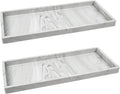 Silicone Countertop & Vanity Bathroom Tray – 2 PC 11.7" | Bathroom Tray Set, Bathroom Tray Countertop, Bathroom Counter Tray, Dish Soap Kitchen Tray & Bathroom Organizer Countertop by Spacewiser