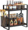 Coffee Station Organizer for Counter, Coffee Pods Holder Storage, Wooden Kitchen Counter Shelf, Coffee (Coffee Rack-BLACK) by LemikkleDirect