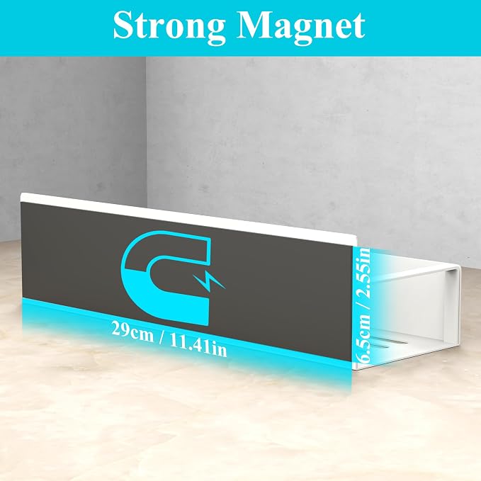 Metal Magnetic Spice Rack for Refrigerator Cream White, 4 Pack | Magnetic Shelves Heavy Duty for Fridge in Kitchen, Seasoning Storage Organizer, For Oven Washer and Dryer, For Heavier Items - Image 3