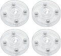 4Pcs Clear Acrylic Lazy Susan 2 Inch Turntable Organizer Bearings | Mini Lazy Susan, Small Lazy Susan Turntable, 360° Rotating Swivel Plate for Spice Rack, Cosmetic, Cake, Pantry, DIY Display by Adyoney