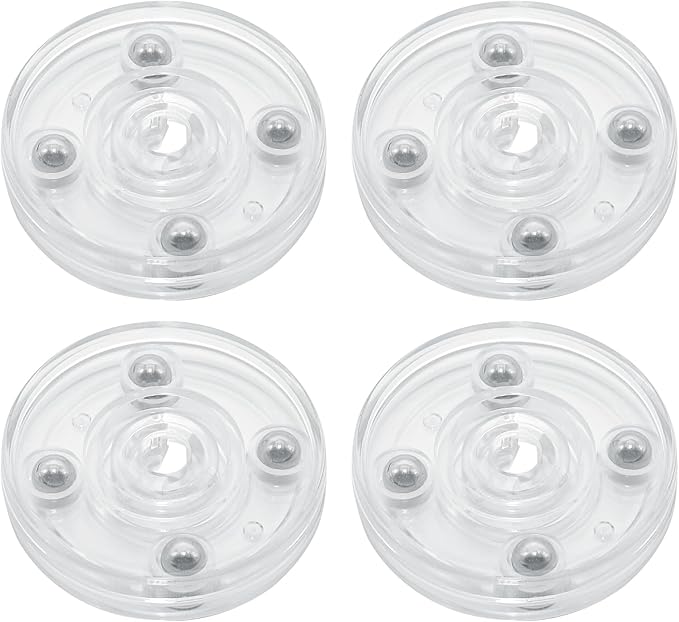 4Pcs Clear Acrylic Lazy Susan 2 Inch Turntable Organizer Bearings | Mini Lazy Susan, Small Lazy Susan Turntable, 360° Rotating Swivel Plate for Spice Rack, Cosmetic, Cake, Pantry, DIY Display by Adyoney