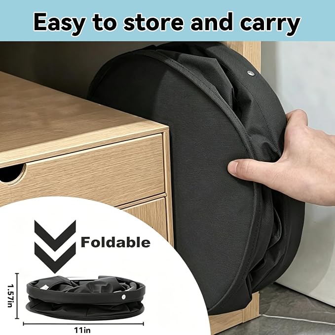 UFORU Cleaning Caddy with Handle, 17L Foldable Organizer with 6 Pockets | 600D Oxford Fabric, Durable, Waterproof, Large Capacity, Space-Saving Foldable, Multi Cleaning Bucket Bag for Home, Garden - Image 7