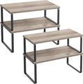 SONGMICS Cabinet Organizer Shelf, Set of 4 Spice Rack, Kitchen Storage | Wall-Mounted or Stand, Living Room, Balcony, Kitchen, 5.9 x 23.6 x 21.3 Inches, Light Bamboo, BAMBOU Collection UBCB13Y by Unknown
