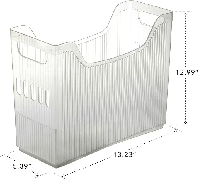 BINO | Plastic Storage Bins, Medium - 2 Pack | THE CANYON COLLECTION | Clear Storage Bins for Organization | Clear Containers for Pantry | Fridge & Freezer Organizer Bin | Cabinet & Pantry Organizers - Image 2