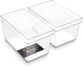 BINO | Plastic Storage Bins, Large - Deep | THE HANDLER COLLECTION | Multipurpose Organizer Bins | Kitchen Pantry Organizers and Storage | Clear Containers for Organizing Home | Freezer Organizer by BINO