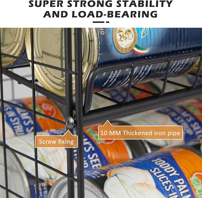 2-Pack Stackable Rack Organizer, Storage for Kitchen Pantry Cabinet, Holders for Food, Multifunctional Dispenser for Snacks Soda - Image 7