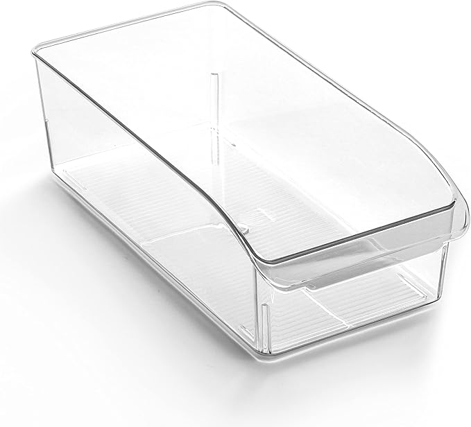 BINO | Plastic Storage Bins, Small | THE CURVE COLLECTION | Multi-Use Organizer Bins | Storage Containers Kitchen, Pantry and Home Organization | Fridge Organizers | Pantry Organization and Storage by BINO