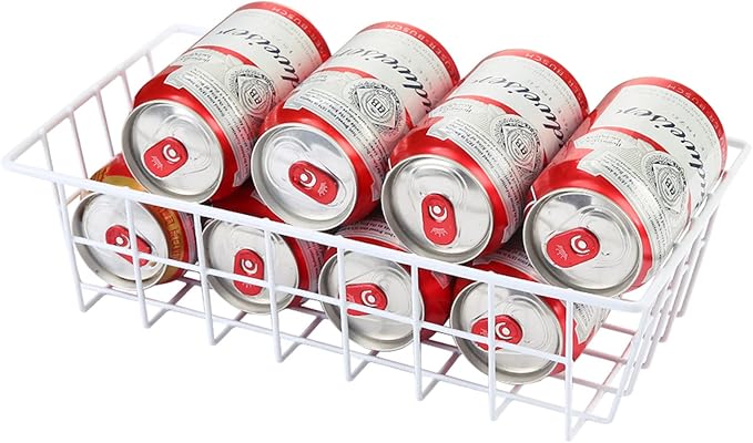 Orgneas Freezer Organizer Bins for Upright Freezer Metal Wire Baskets | Chest Freezer Storage Refrigerator Kitchen Pantry Organization for Fruits Vegetables Soda Cans Toys and Snacks, Set of 6 - Image 2
