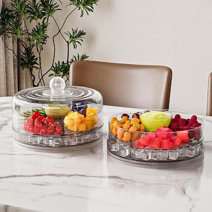 Lazy Susan 9.06" Inch Turntable Organizer, Clear Turntable Organizer Storage Container Bins Spice Rack, Refrigerator Organizer for Pantry Organizers and Storage - Image 9