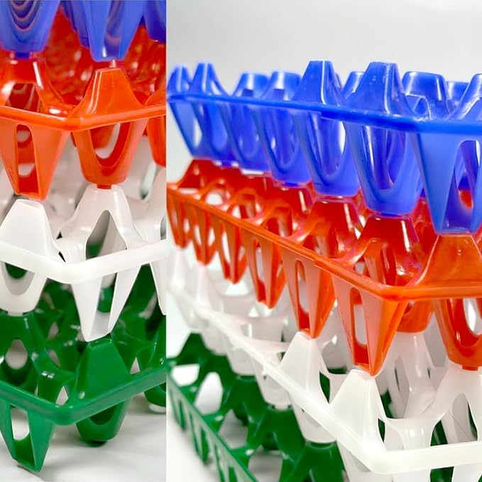 15-Pack Reusable Plastic Egg Tray Egg Crates 30-Egg Flats for Home Chicken Farmers, Stackable Egg Cartons Hold Multiple Eggs, Great for Storing, Sorting, and Shipping Eggs, Durable and Reusable - Image 5