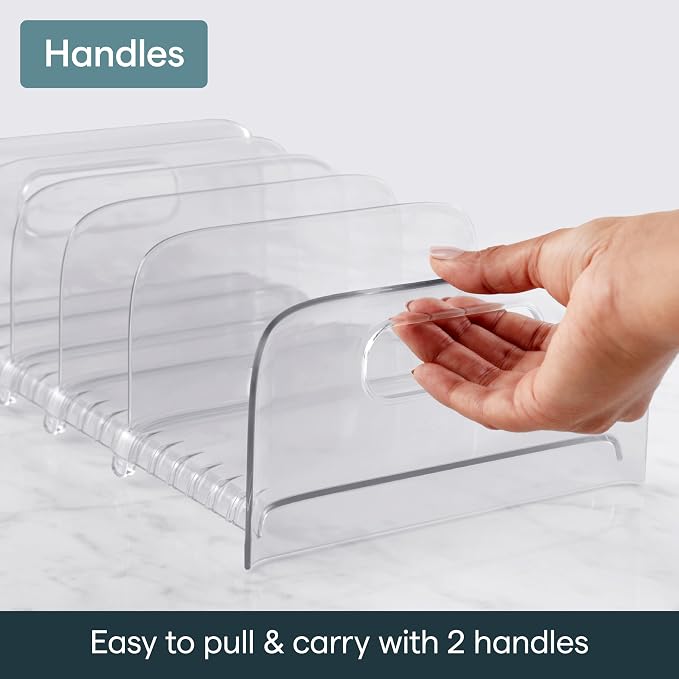 YouCopia FreezeUp Freezer Rack 12" BPA-Free Fridge Organizer with Adjustable Dividers and Handles for Frozen Food Box and Meal Storage, Clear - Image 4