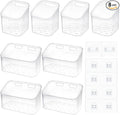 Clear Wall Basket, Wall Mounted Storage Bins, 8 Pcs | Plastic Cabinet Door Organizer Shower Caddy with Self-Adhesive Hanger, Containers Box for Bathroom Kitchen Pantry Countertop by Unknown