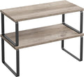 SONGMICS Cabinet Organizer Shelf, Set of 2 Spice Rack, Kitchen Storage | Kitchen Counter Storage Spice Rack, Particleboard, Steel, Heather Greige and Matte Black, BYSTRO Collection UKCS200X02 by Unknown