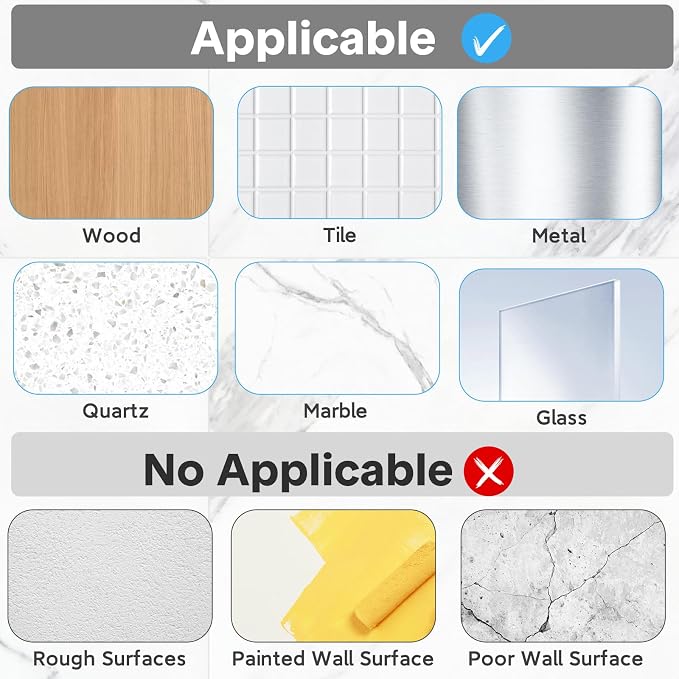 23 Pack Shower Caddy Replacement, Strong Adhesive Strips for Shelf, Waterproof Wall Hooks, No Drilling, Transparent, for Bathroom Organizer and Kitchen Racks - Image 6