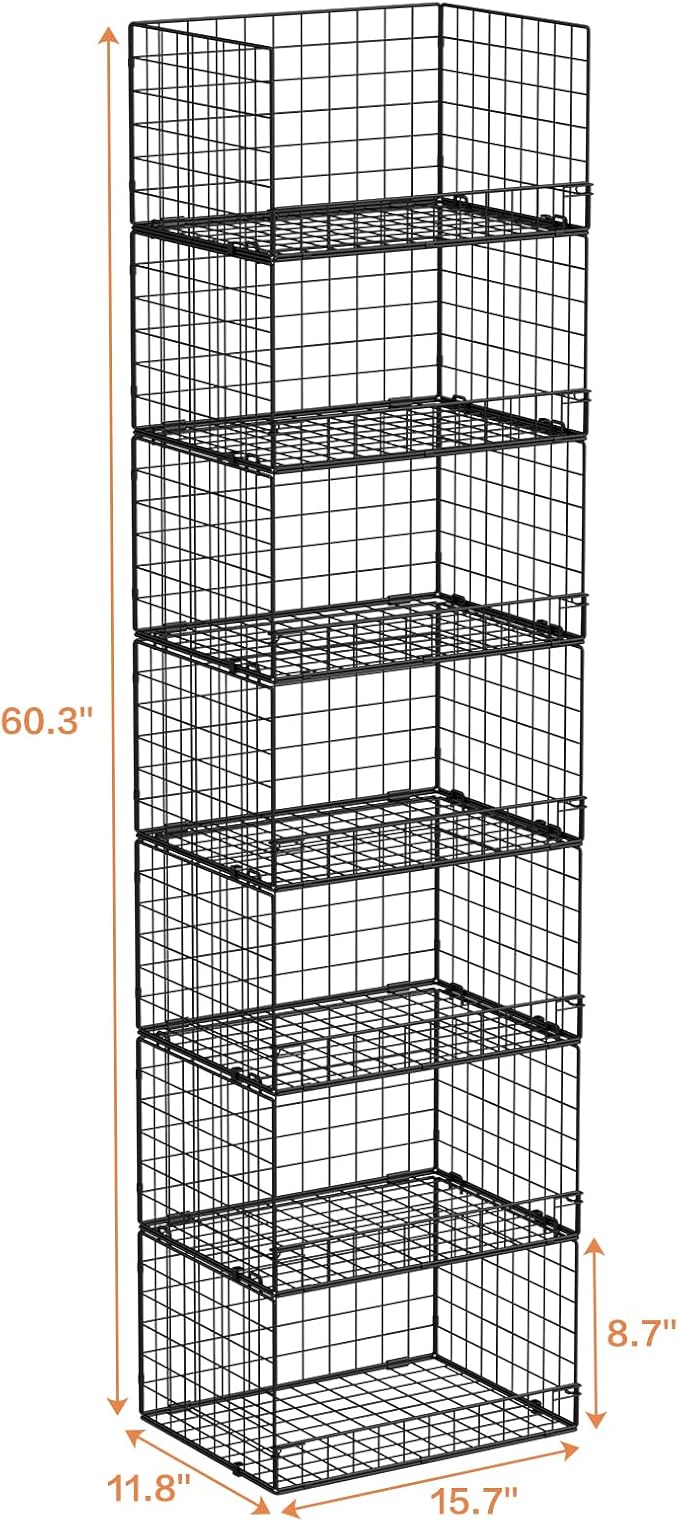 Yociyoga 7-Tier Stackable Closet Organizers and Storage Shelves, Foldable Closet Shelf Organizer System, Stackable Storage Bins Drawers for Closet Organizer System, Black（Patent No. 30022416） - Image 3