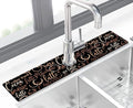 Kitchen Sink Splash Guard Faucet Mat Super Absorbent Fast Drying Mat Sink Gadgets Splash Guard Behind Faucet Drip Catcher for Kitchen (Coffee, 23.5x5.5in) by THIDEAPE