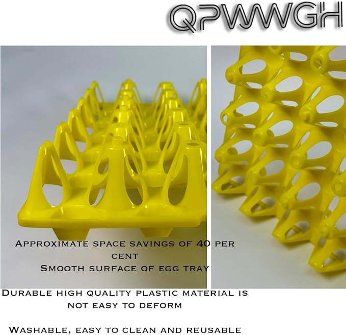 15-Pack Reusable Plastic Egg Tray Egg Crates 30-Egg Flats for Home Chicken Farmers, Stackable Egg Cartons Hold Multiple Eggs, Great for Storing, Sorting, and Shipping Eggs, Durable and Reusable - Image 9