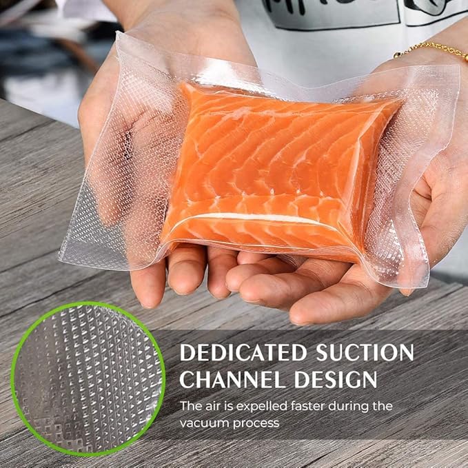 Vacuum Sealer Bags For Food 6 Pack (3 Rolls 11"x20' + 3 Rolls 8"x20') | Commercial Grade, BPA Free, Freezer Bags, Sous Vide Cooking, Puncture Prevention, Kitchen Essentials - Image 2
