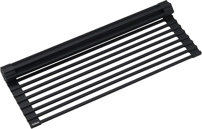 Kraus 20.5 in. Over Sink Roll Up Dish Drying Rack in Jet Black by Unknown