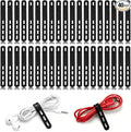 40 Pcs Black Silicone Cable Ties, Reusable Cable Straps Wire Organizer. | Cable Management Cord Organizer for Fastening Earphone Phone Charger Home Office Desk Kitchen Appliances Cable Cords Wires by RUGLAMZHIP