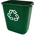 Rubbermaid Commercial Products Resin Deskside Recycling Can, 7-Gallon, Green Recycling Symbol, Plastic, for Bedroom/Bathroom/Office, Fits Under Desk/Sink/Cabinet by RubbermaidCommercialProducts