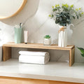 Over the Sink Shelf Bathroom Wood Pedestal Soap Stand Farmhouse Bathroom Decor Decorative Over The Sink Shelf for Kitchen(23.62 x 7.87 x 5.91 Inches,Brown) by Menkxi