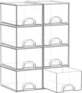 8 Pack Small Clear Stackable Acrylic Storage Boxes & Drawers | Storage Organizer, Clear Plastic Makeup Organizer, Ideal for Vanity, Cabinet, Desk Organization, Art Tool & Sketch by Unknown
