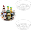 Guzon 3 Pack Lazy Susan Turntable, 11.5" Rotating Organizer with Handles | Pantry Organizers and Storage, Clear BPA-Free Spice Rack for Cabinet, Kitchen, Refrigerator, Table Top, Pantry, Countertop by Guzon