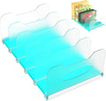 Freezer Organizer,12" Visible Fridge Organizer Rack with Removable Dividers | Freely Adjustable,Easy to Pull Out and Carry Handle, Fits Refrigerator Frozen Meals, Lunch Meat Box, Cheeses, Mint Green by SURETIVIAN