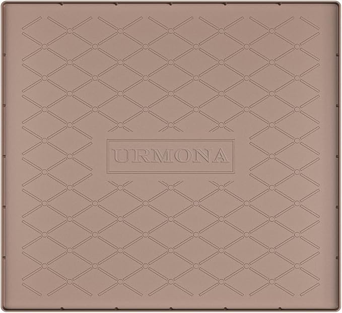 URMONA 22" x 19" Waterproof Silicone Mat in Multiple Sizes & Colors, Under Sink Mat for Kitchen & Bathroom, Pet Food Pad for Dogs & Cats, Kitchen Cabinet Liner, Multi-Purpose for Storage(Khaki) by URMONA