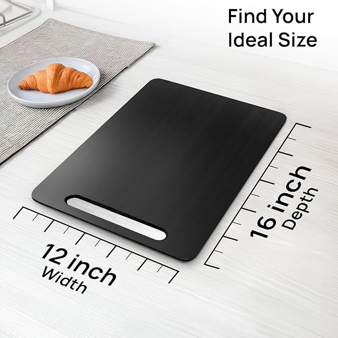 Ibyx Appliance Slider, Sliding Tray for Coffee Maker, 12x16 in, Black | For Coffee Maker & Heavy Kitchen Appliances, Easy Slide, Made of Premium Bamboo, Space-Saving Kitchen Organizer 40lb Capacity - Image 2