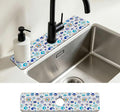 Faucet Mat for Kitchen Sink Doodle Drawing Evil Eyes Sink Splash Guard Behind Faucet Soft Diatom Mud Material Non-slip Easy to Clean for Bathroom & Kitchen 24"X5.5" by Unknown