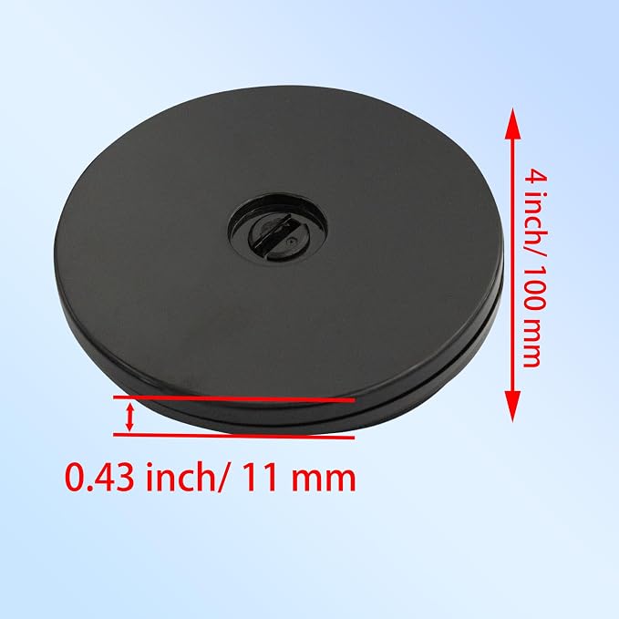 4Pcs Black Acrylic Lazy Susan 4 Inch Turntable Organizer Bearings | Mini Lazy Susan, Small Lazy Susan Turntable, 360° Rotating Swivel Plate for Spice Rack, Cosmetic, Cake, Pantry, DIY Display - Image 3
