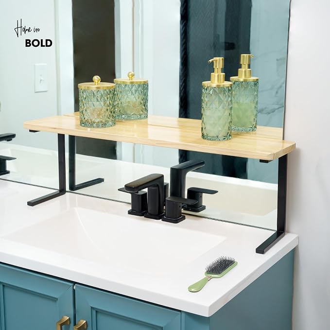 Over The Sink Shelf for Tall Faucet - Space-Saving Bathroom Over Faucet Kitchen Narrow Counter Over Sink Organizer, 30” L 6.25” W 9.25” H Metal Above Sink Shelf Top of Sink [Waterproof] - Image 5