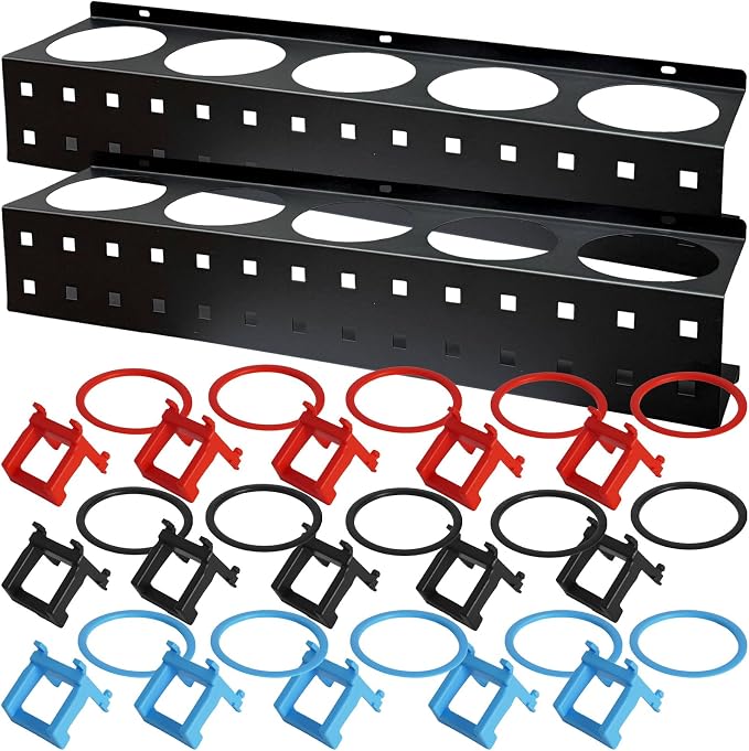 Spray Bottle Holder Rack Spray Can Organizer Storage Wall Mount 21” - Image 2