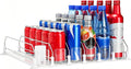 Drink Organizer for Fridge, Self-Pushing Soda Can Organizer for Refrigerator, Refrigerator Organizers and Storage, Automatic Can Dispenser Holds Up to 30 Cans, 6-Row Beverage Rack by Unknown