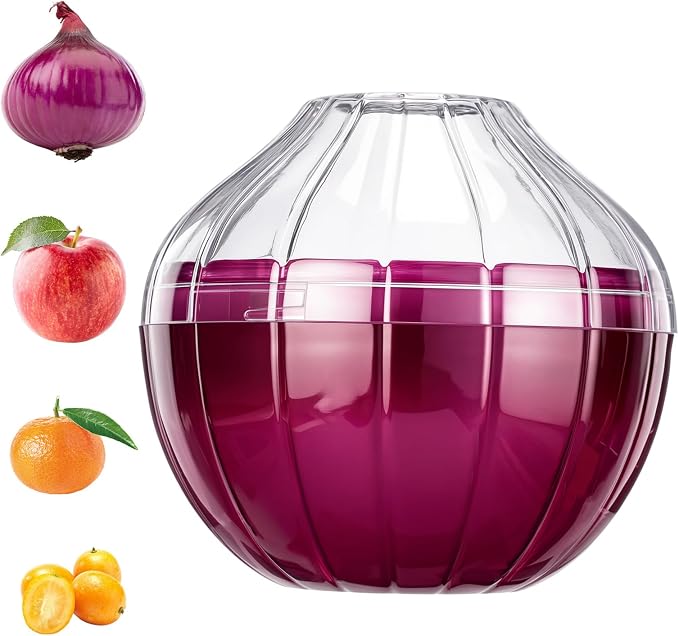 Onion Keeper Onion Storage Containers Onions Tomato Saver Reusable Tomato Lemon Holder Fruit Storages Box Freshness Saver Keepers with Transparent lid for Fridge Vegetable Fruits Onions Stays Fresh by Unknown