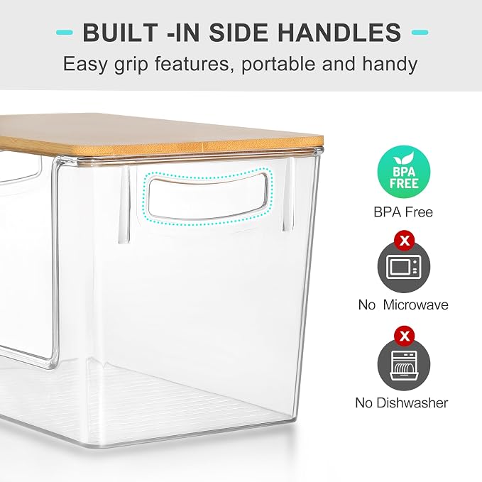 Pantry Organizers Storage, 2 Pack Large Clear Storage Bins for Onion, Potato, Garlic, Canned Food, Organizer Bins for Under Sink, Kitchen, Countertop, Bathroom - Image 8