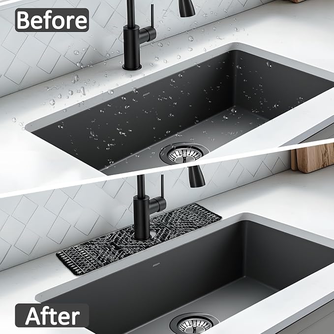 2PCS 15" X 5.5" Kitchen Sink Splash Guard Faucet Mat Aztec Super Absorbent Fast Drying Faucet Guard & Draining Mat Sink Splash Guard Behind Faucet for Kitchen, Bathroom - Image 7